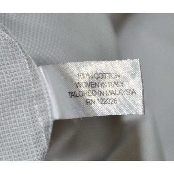 J.Hilburn 17 34 Mens Dress Shirt Light Gray Micro Check Woven Italy Long Sleeve - Picture 7 of 9